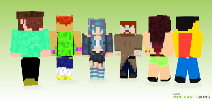 Backwards Minecraft Skins - Best Free Minecraft skins for Girls and Boys