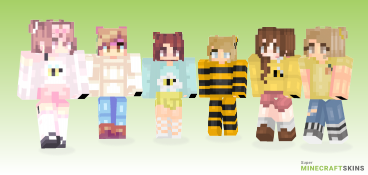 Bees Minecraft Skins - Best Free Minecraft skins for Girls and Boys