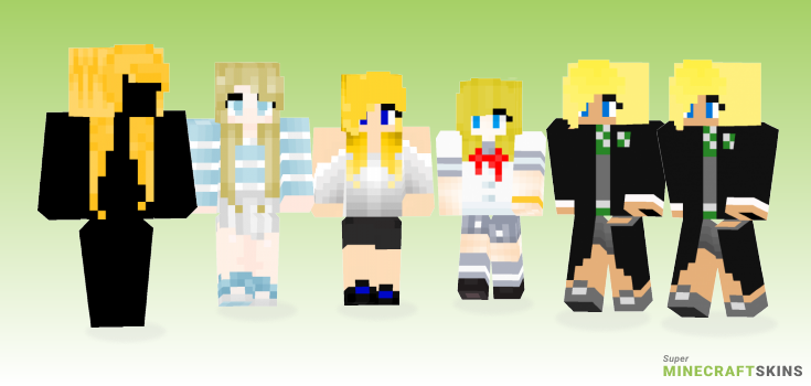 Blond girl Minecraft Skins - Best Free Minecraft skins for Girls and Boys