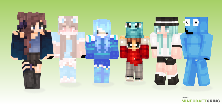 Bloo Minecraft Skins - Best Free Minecraft skins for Girls and Boys