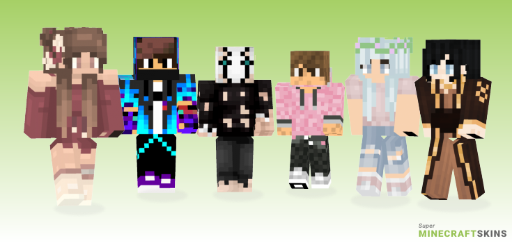 Colored Minecraft Skins - Best Free Minecraft skins for Girls and Boys