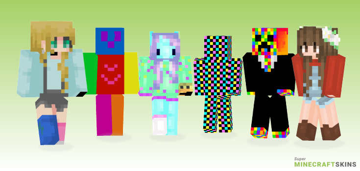 Colorful Minecraft Skins - Best Free Minecraft skins for Girls and Boys