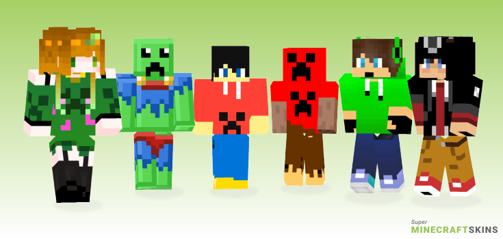 Creeper Minecraft Skins - Best Free Minecraft skins for Girls and Boys