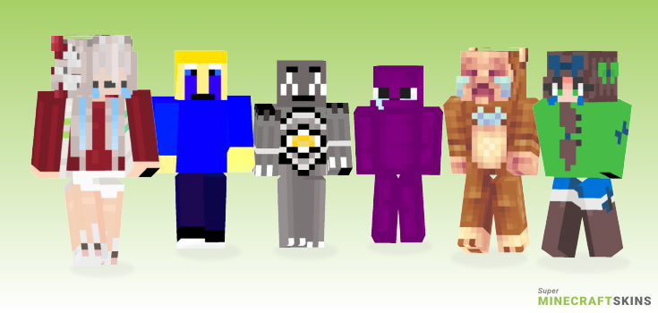 Crying Minecraft Skins - Best Free Minecraft skins for Girls and Boys