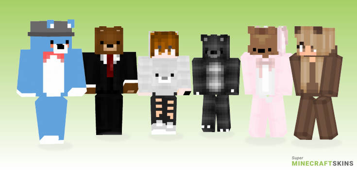 Cute bear Minecraft Skins - Best Free Minecraft skins for Girls and Boys