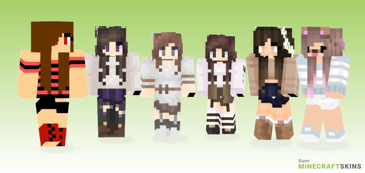 Cute brown Minecraft Skins - Best Free Minecraft skins for Girls and Boys