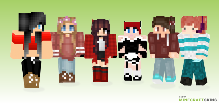 Cute red Minecraft Skins - Best Free Minecraft skins for Girls and Boys