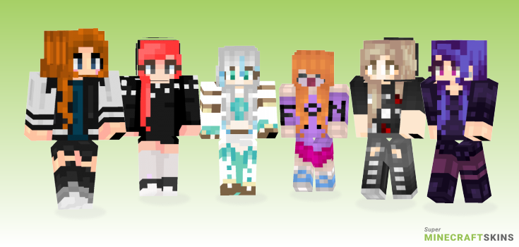 Fangirl Minecraft Skins - Best Free Minecraft skins for Girls and Boys