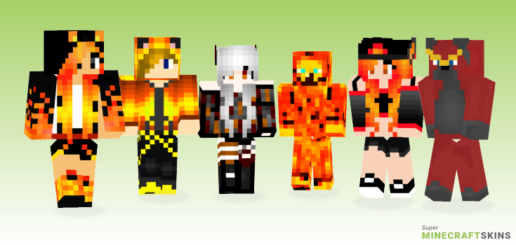 Fire wolf Minecraft Skins - Best Free Minecraft skins for Girls and Boys