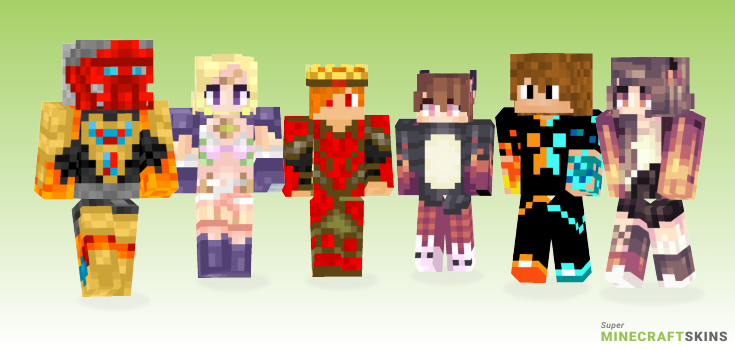 Fire Minecraft Skins - Best Free Minecraft skins for Girls and Boys