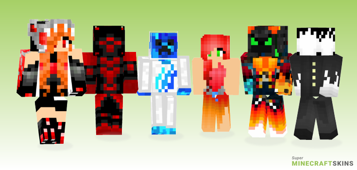 Flame Minecraft Skins - Best Free Minecraft skins for Girls and Boys
