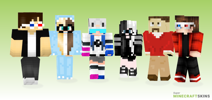 Glasses Minecraft Skins - Best Free Minecraft skins for Girls and Boys