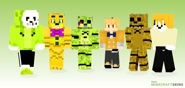 Golden freddy Minecraft Skins - Best Free Minecraft skins for Girls and Boys
