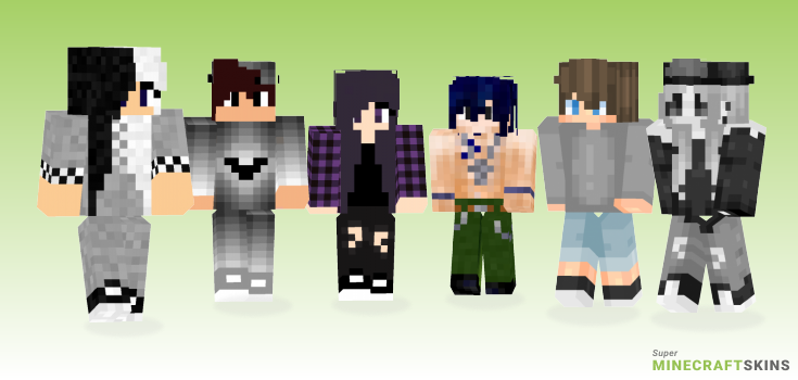 Gray Minecraft Skins - Best Free Minecraft skins for Girls and Boys