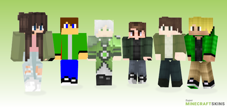 Green jacket Minecraft Skins - Best Free Minecraft skins for Girls and Boys