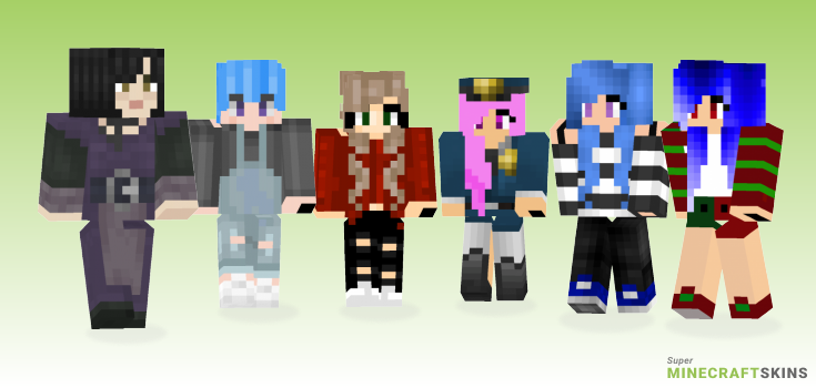 Haired Minecraft Skins - Best Free Minecraft skins for Girls and Boys