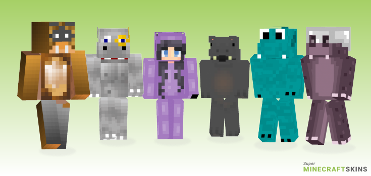 Hippo Minecraft Skins - Best Free Minecraft skins for Girls and Boys
