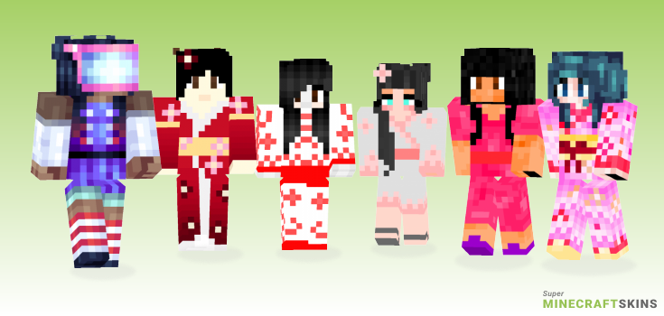 Japanese girl Minecraft Skins - Best Free Minecraft skins for Girls and Boys