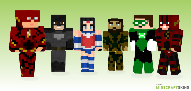 Justice league Minecraft Skins - Best Free Minecraft skins for Girls and Boys