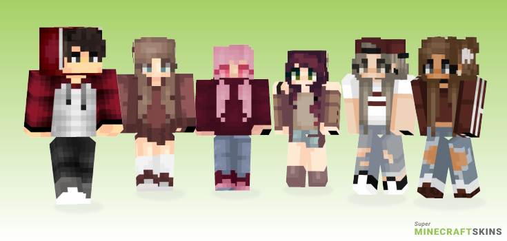 Maroon Minecraft Skins - Best Free Minecraft skins for Girls and Boys