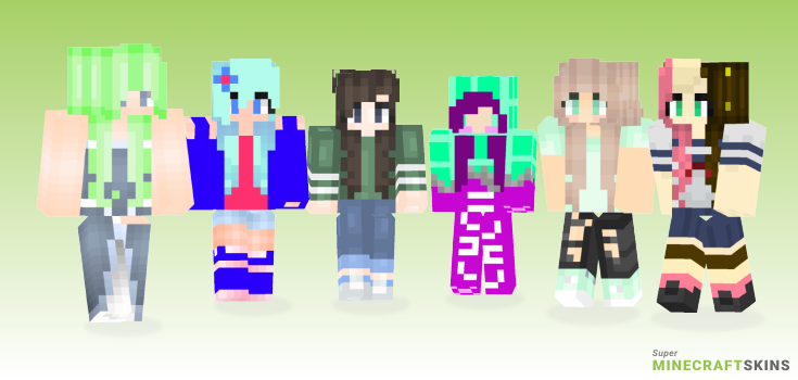 Minty Minecraft Skins - Best Free Minecraft skins for Girls and Boys