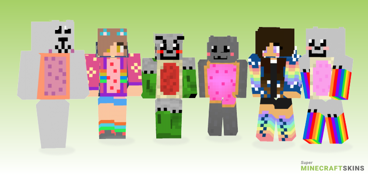 Nyan cat Minecraft Skins - Best Free Minecraft skins for Girls and Boys