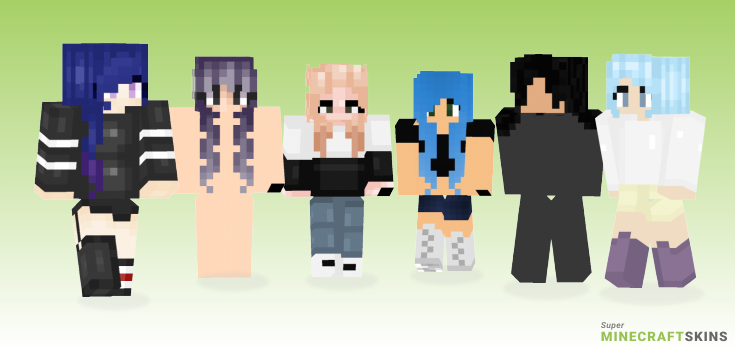 Ombre hair Minecraft Skins - Best Free Minecraft skins for Girls and Boys