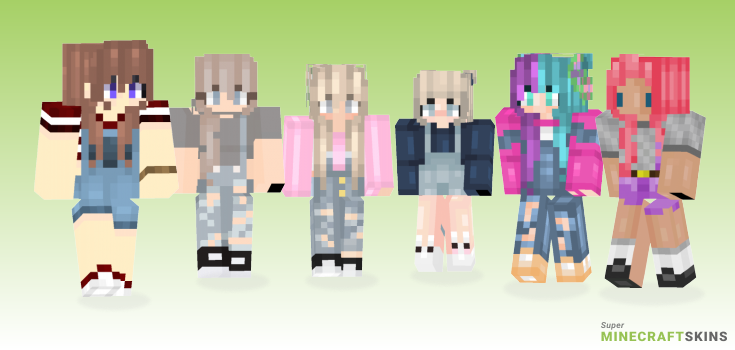 Overall girl Minecraft Skins - Best Free Minecraft skins for Girls and Boys