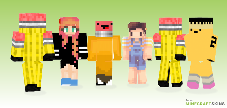 Pencil Minecraft Skins - Best Free Minecraft skins for Girls and Boys