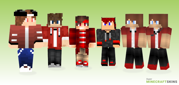 Red teen Minecraft Skins - Best Free Minecraft skins for Girls and Boys