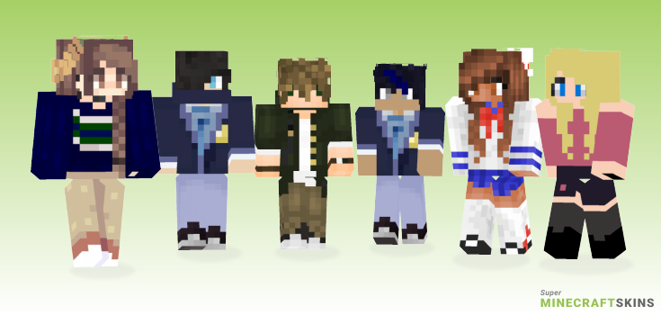 School uniform Minecraft Skins - Best Free Minecraft skins for Girls and Boys