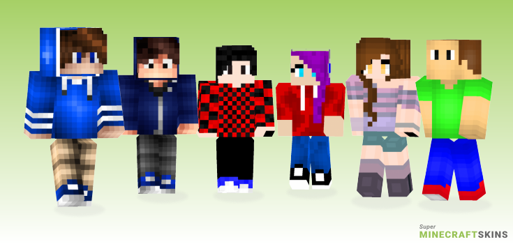 Shaded Minecraft Skins - Best Free Minecraft skins for Girls and Boys