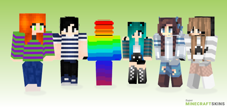 Stripes Minecraft Skins - Best Free Minecraft skins for Girls and Boys