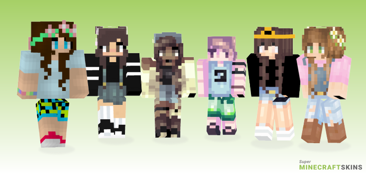 Summertime Minecraft Skins - Best Free Minecraft skins for Girls and Boys