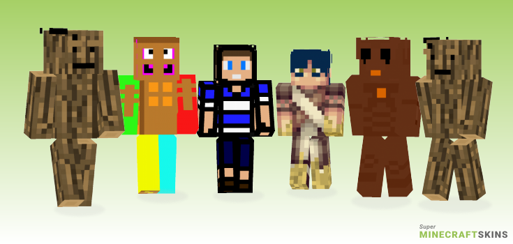 Wooden Minecraft Skins - Best Free Minecraft skins for Girls and Boys