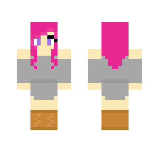 Pink Haired Girl - Color Haired Girls Minecraft Skins - image 2