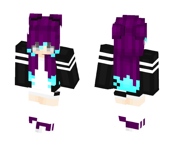 Purple and blue girl - Girl Minecraft Skins - image 1