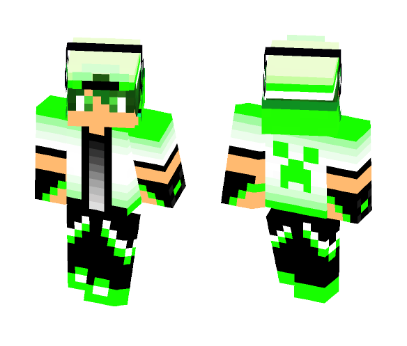 Green Hoodie - Male Minecraft Skins - image 1