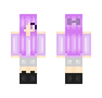 Purple hair girl - Color Haired Girls Minecraft Skins - image 2