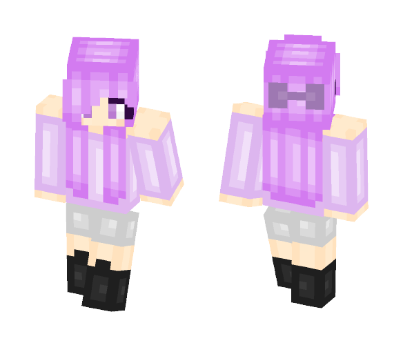 Purple hair girl - Color Haired Girls Minecraft Skins - image 1