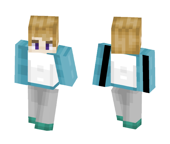 Aqua // bagged milk - Male Minecraft Skins - image 1