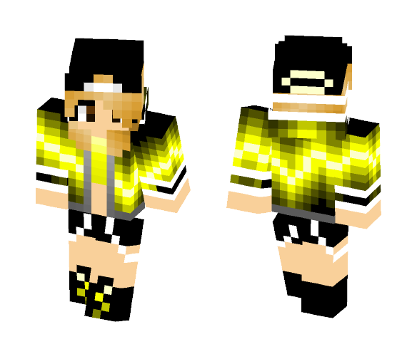 Yellow Gamer Girl - Girl Minecraft Skins - image 1