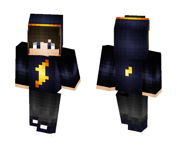Lightning Hoodie - Male Minecraft Skins - image 1