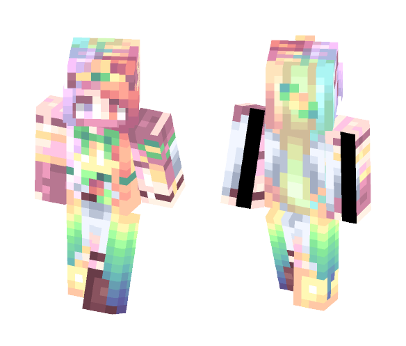 Rainbow Assassin - Female Minecraft Skins - image 1