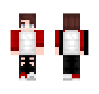 Red And White Shirt - Male Minecraft Skins - image 2
