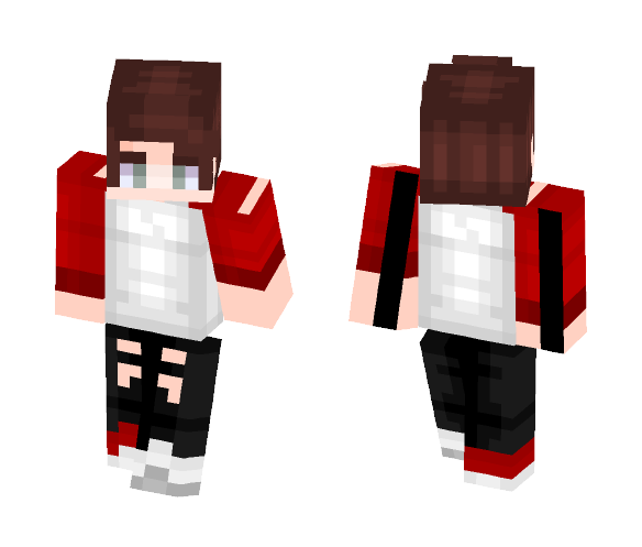 Red And White Shirt - Male Minecraft Skins - image 1