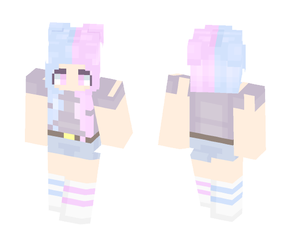 blue and pinkie - Female Minecraft Skins - image 1