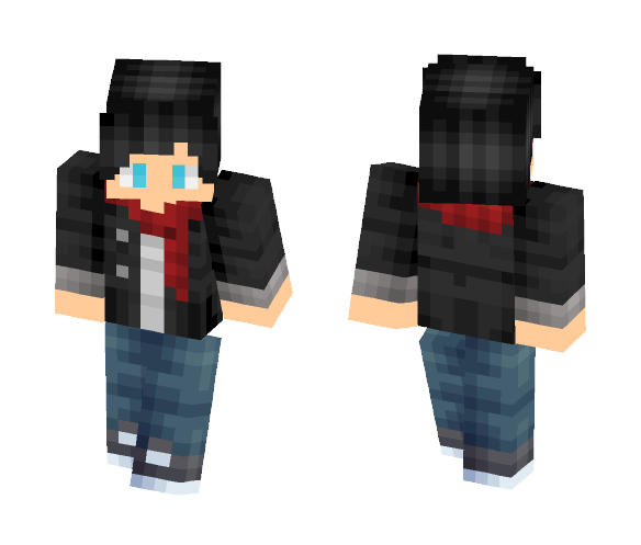 Scarfed Hooded Man - Male Minecraft Skins - image 1