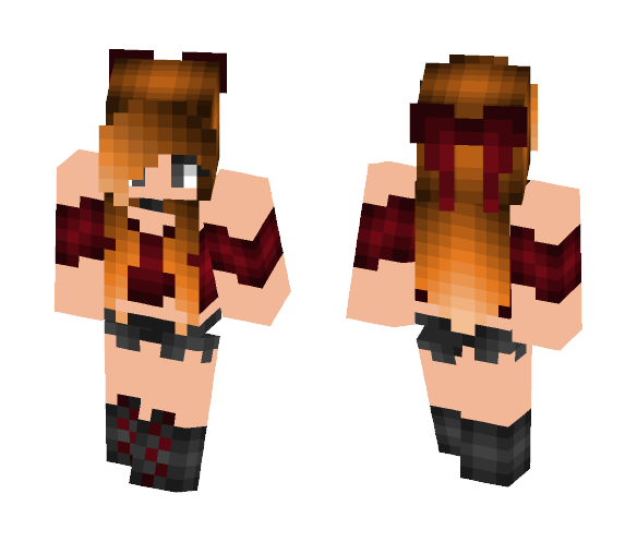 Punk Rock Red - Female Minecraft Skins - image 1