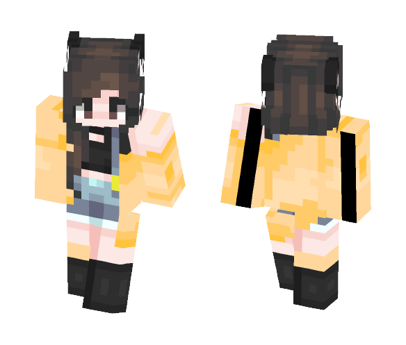 Download Free Orange Skin for Minecraft image 1 Orange - Female Minecraft Skins - image 1